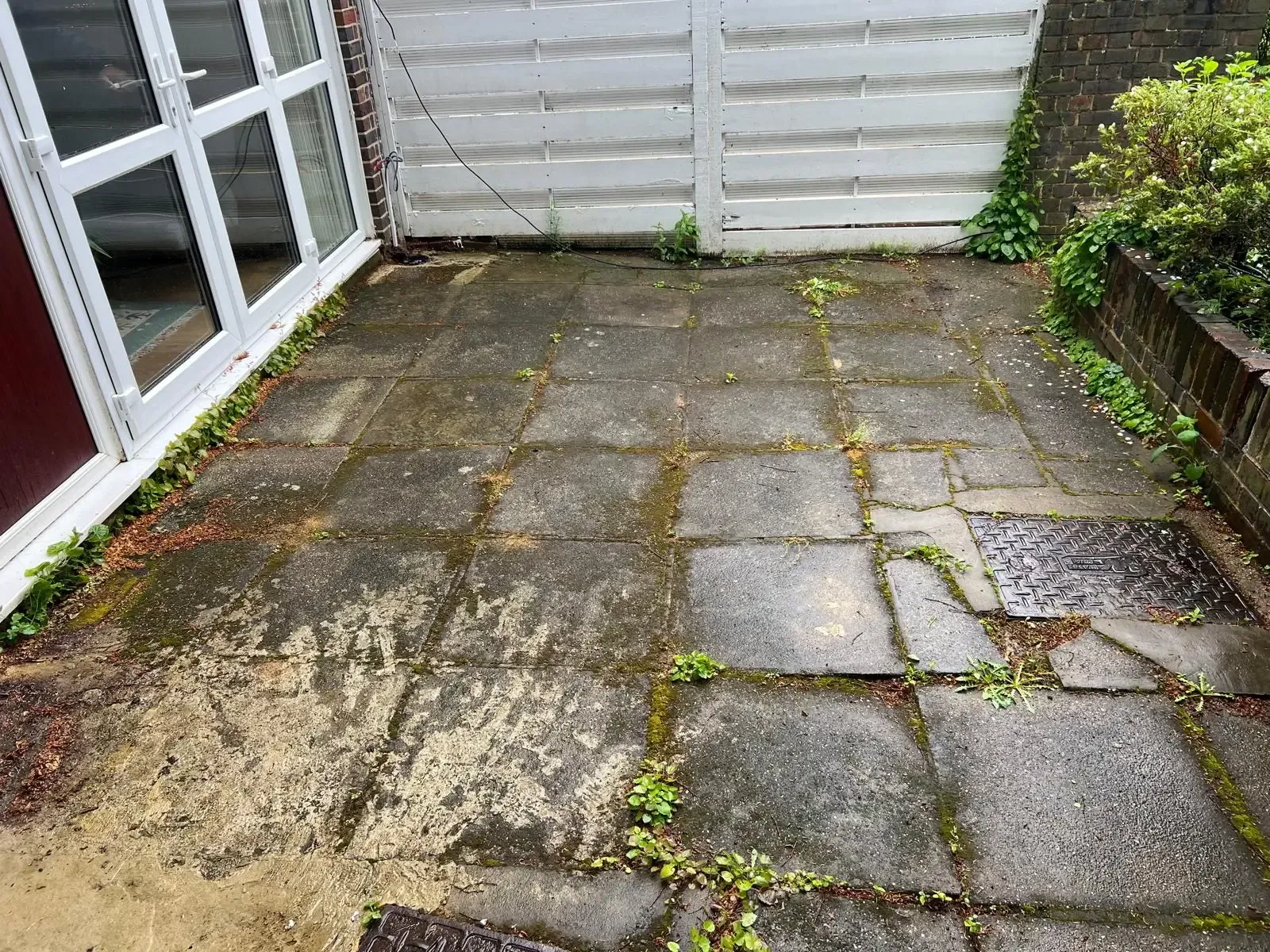 New patio installed Ashford Middlesex - Before
