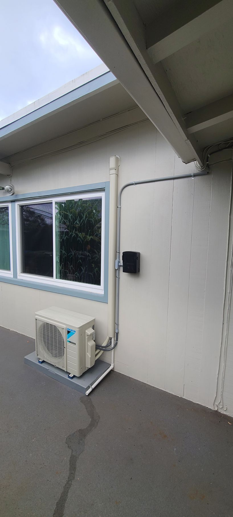 ac unit installed by the window