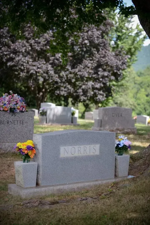 Gray headstone with