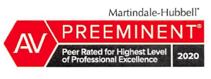 Martindale-Hubbell Preeminent award badge, featuring 