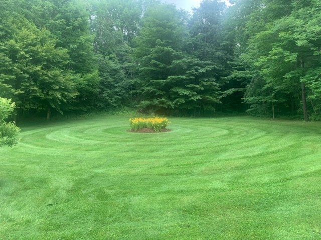 beautifully manicured lawn