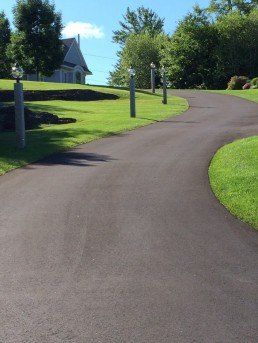 Driveway with lamp on it side — Drive ways in Biddeford, ME