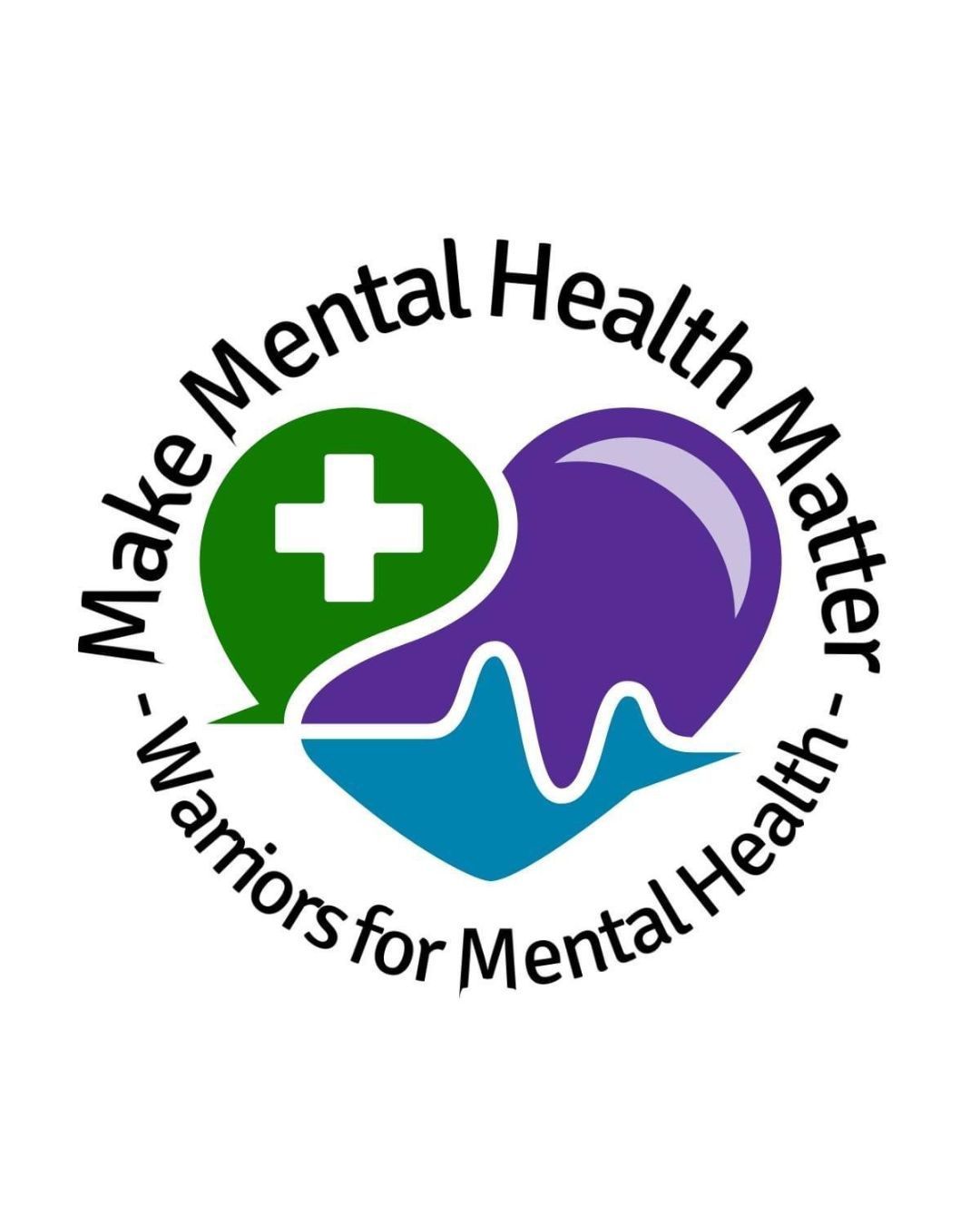 A logo for make mental health matter warriors for mental health