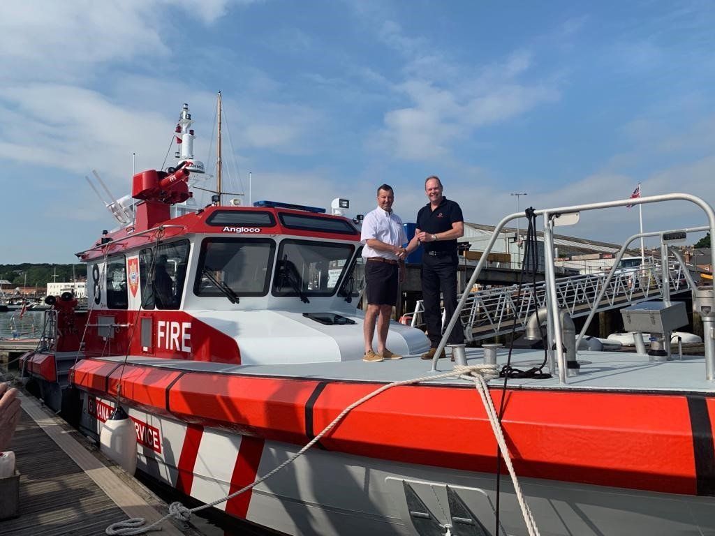 Nigel True delivering 14M Fire-Fighting vessel to customer
