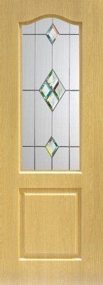 UPVC Beech Starburst 1 Internal Door