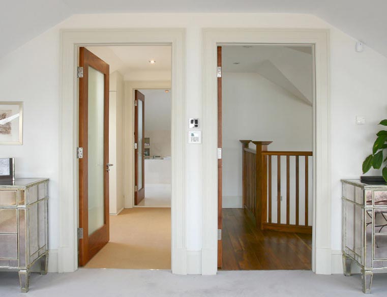 Loft interior doors with glass