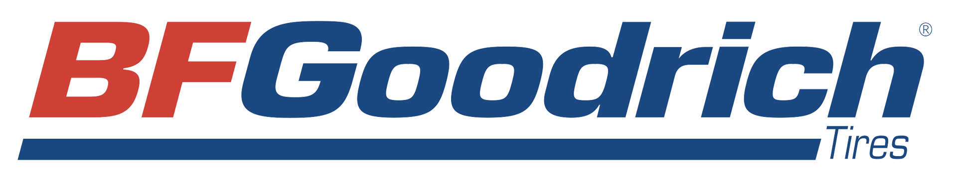 A blue and red logo for bfgoodrich tires