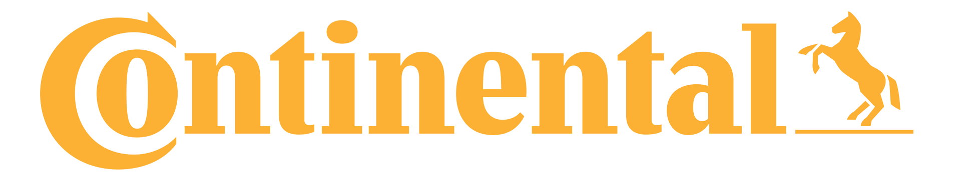 A close up of the continental logo on a white background