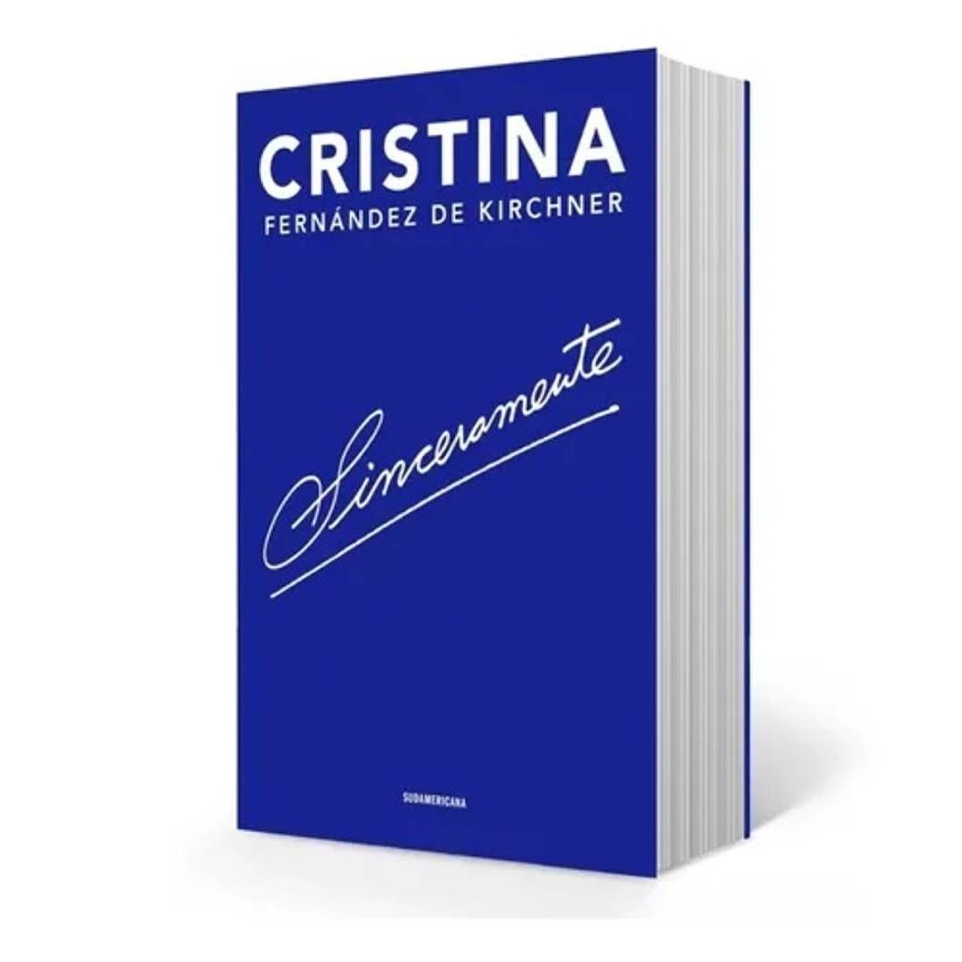Un libro azul titulado Cristina de Fernández de Kirchner