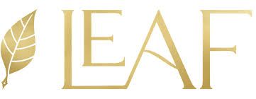 Das Wort „Blatt“ ist in Gold geschrieben und in der Mitte befindet sich ein Blatt.