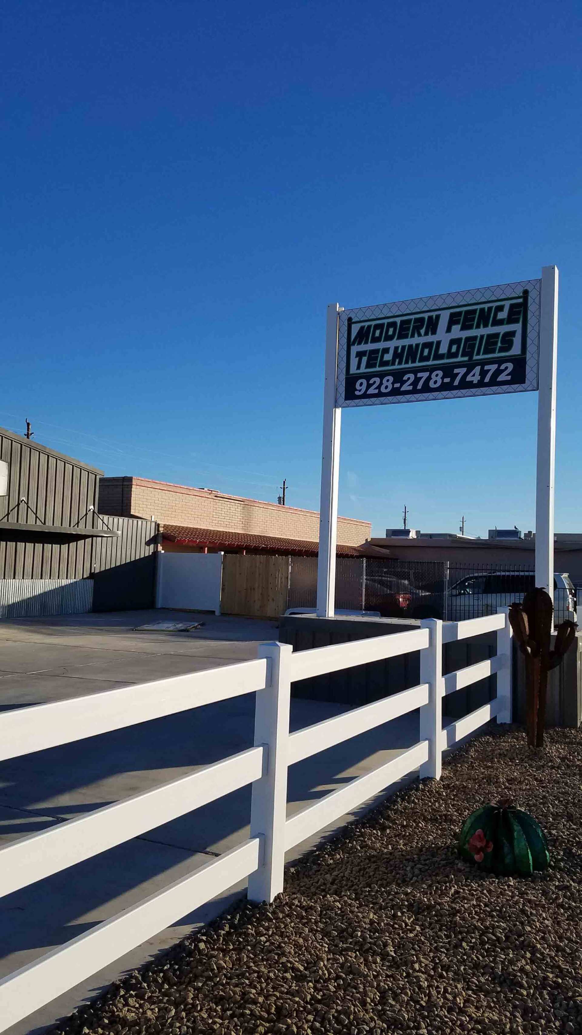 White Metal Fence — Bullhead City, AZ — Modern Fence Technologies
