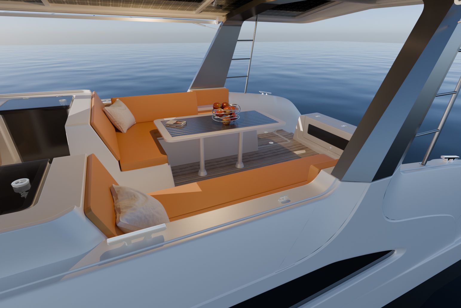 Ingenity; boat with riders in the bow