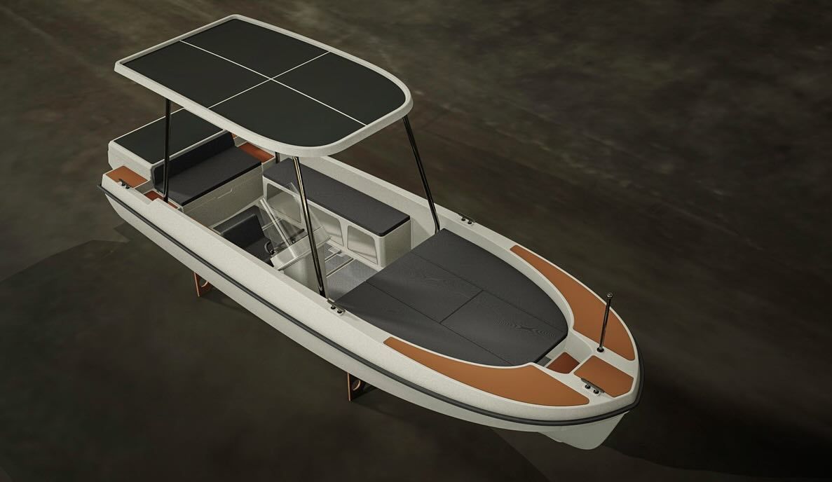 Elvene Ashley solar electric boat