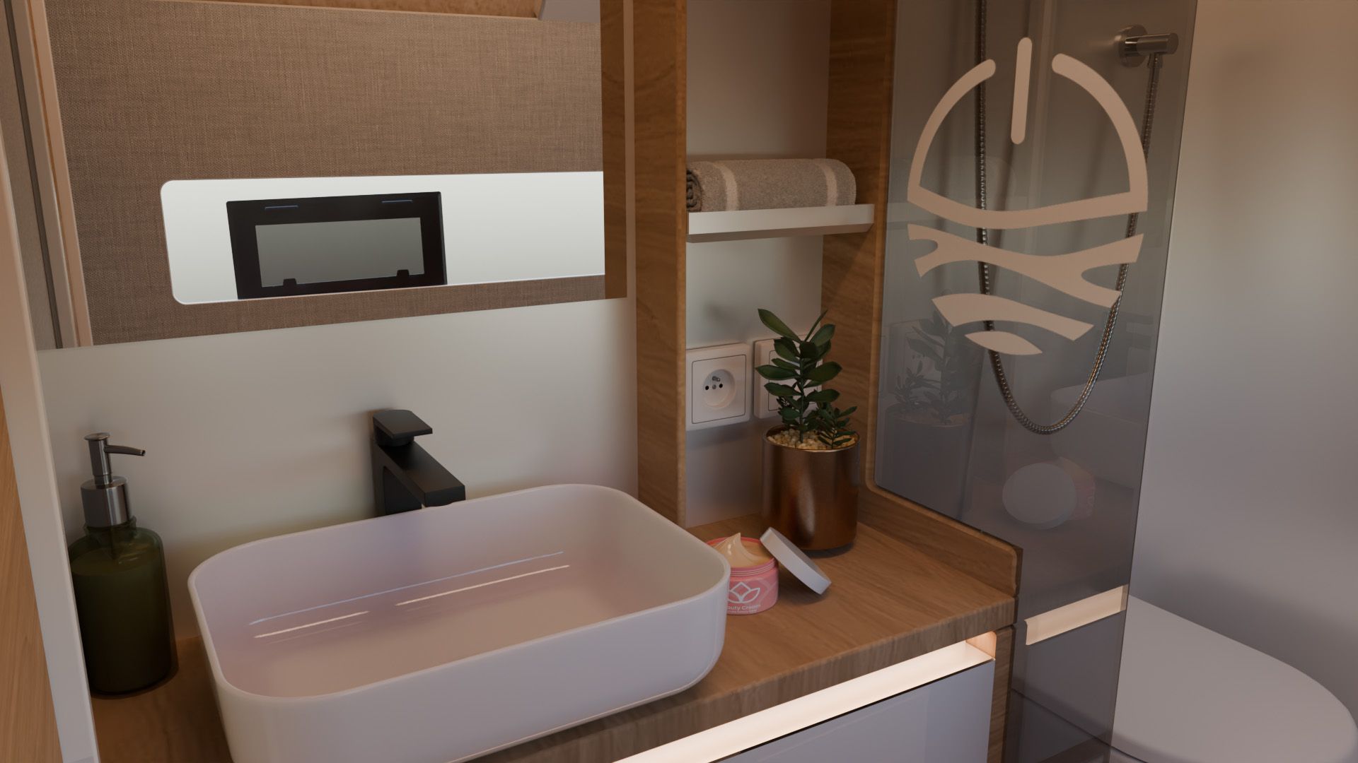 bathroom inside Milikan M10