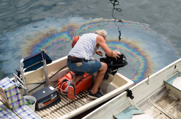 AI Pic guy working on outboard motor