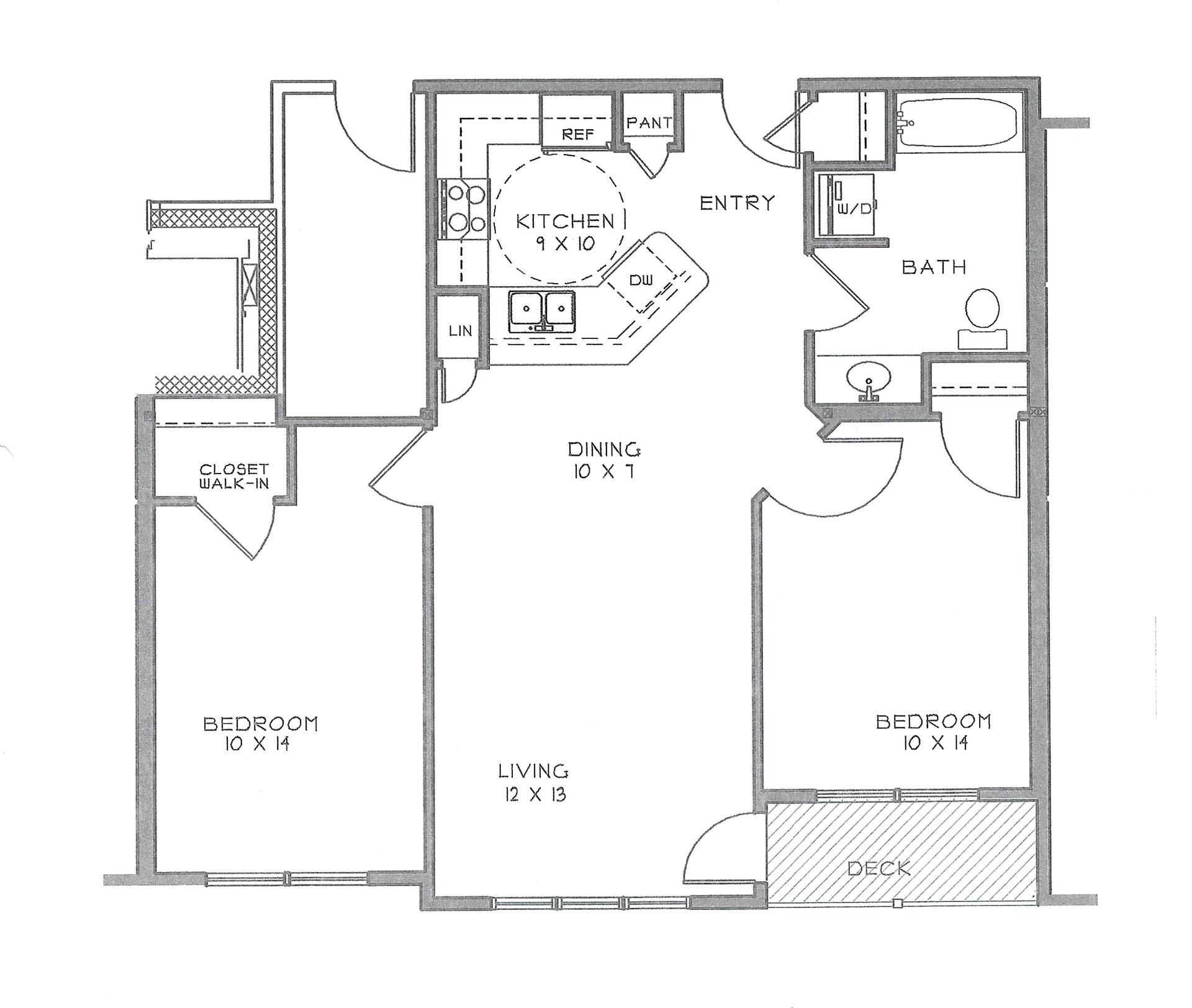 A black and white floor plan of a house.