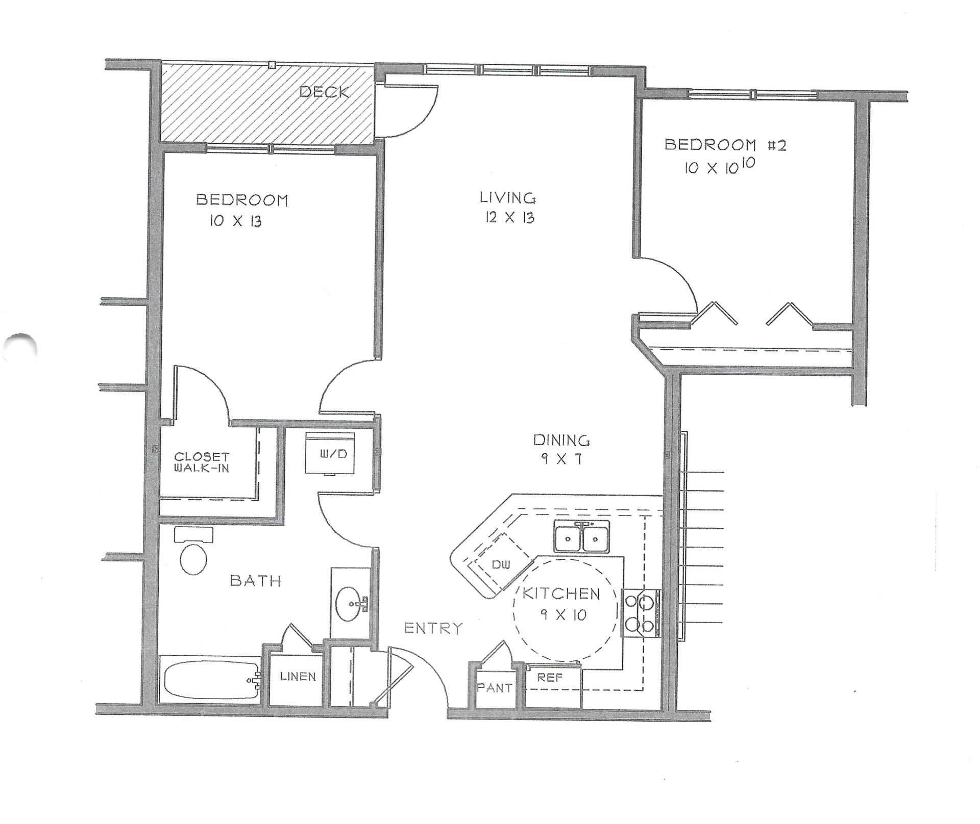 A black and white floor plan of a house.