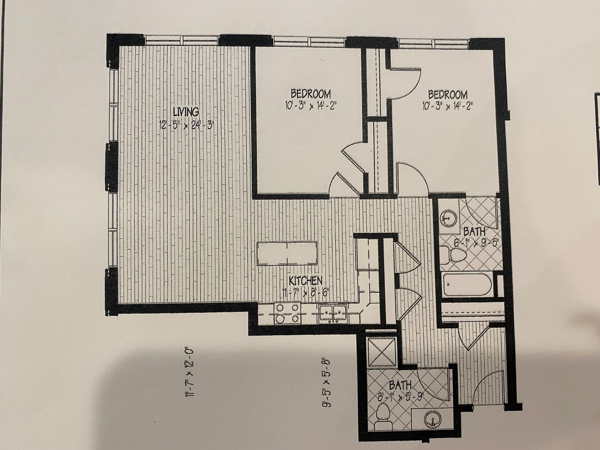 A black and white floor plan of a house