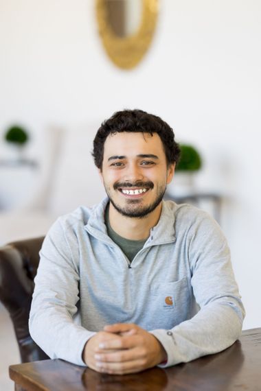 It is a silhouette of a man without a face.