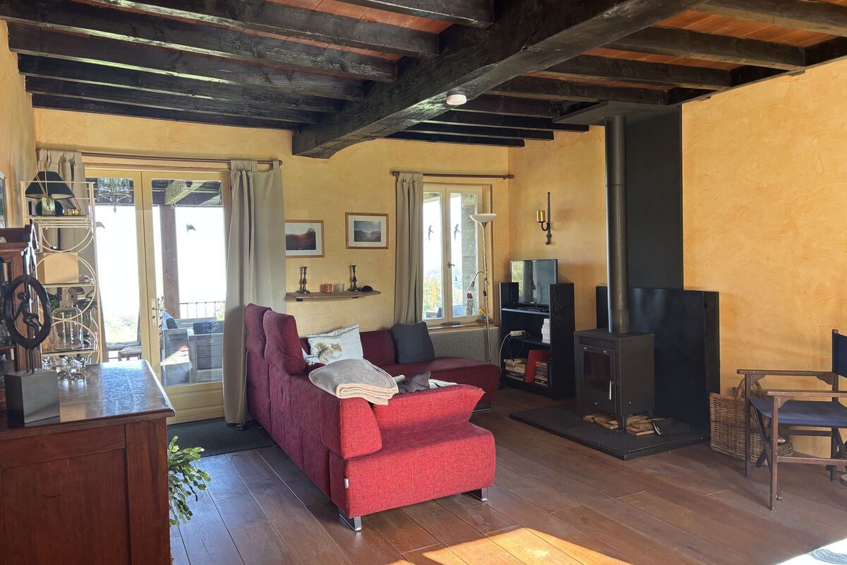 Woonkamer woonboerderij Auvergne