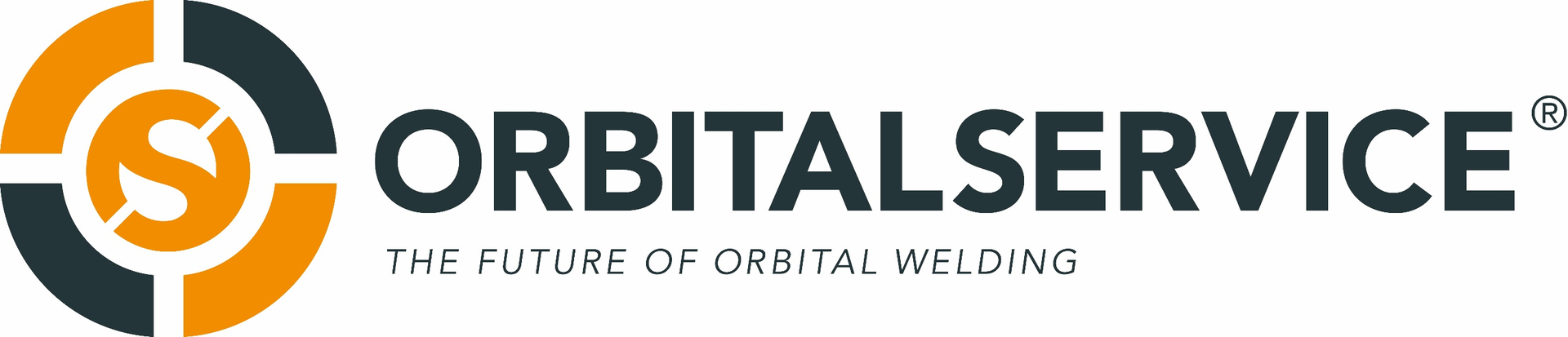 A logo for orbital service the future of orbital welding