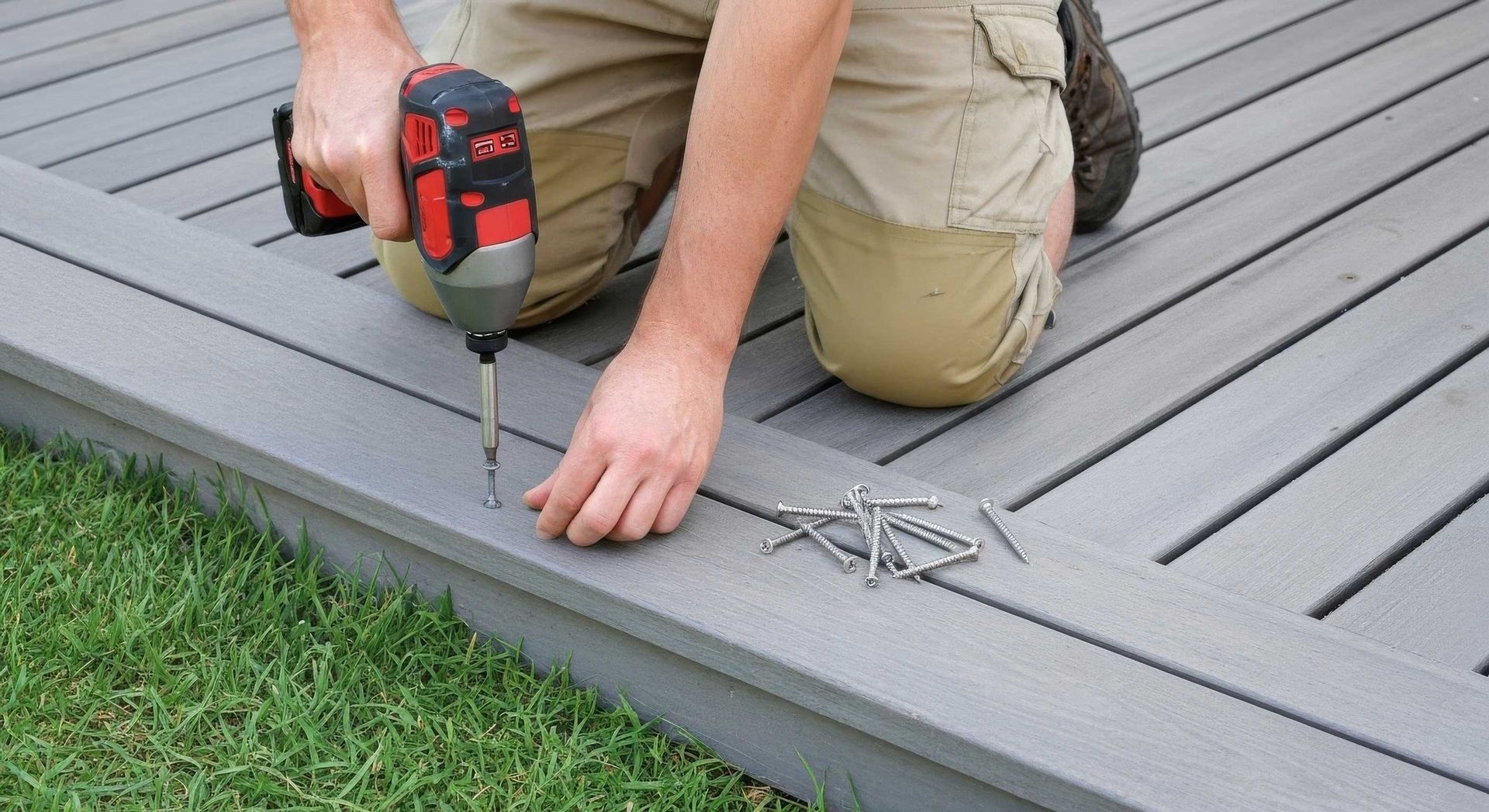 Handyman Fixing Loose Deck Railing For Homeowner Ipswich