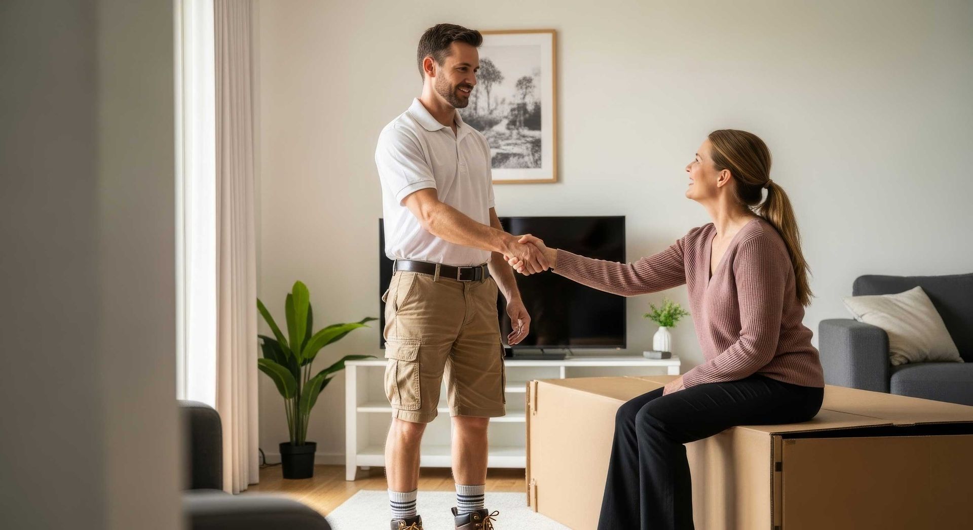 Flat Pack Entertainment Unit Assembled in Living Room Ipswich