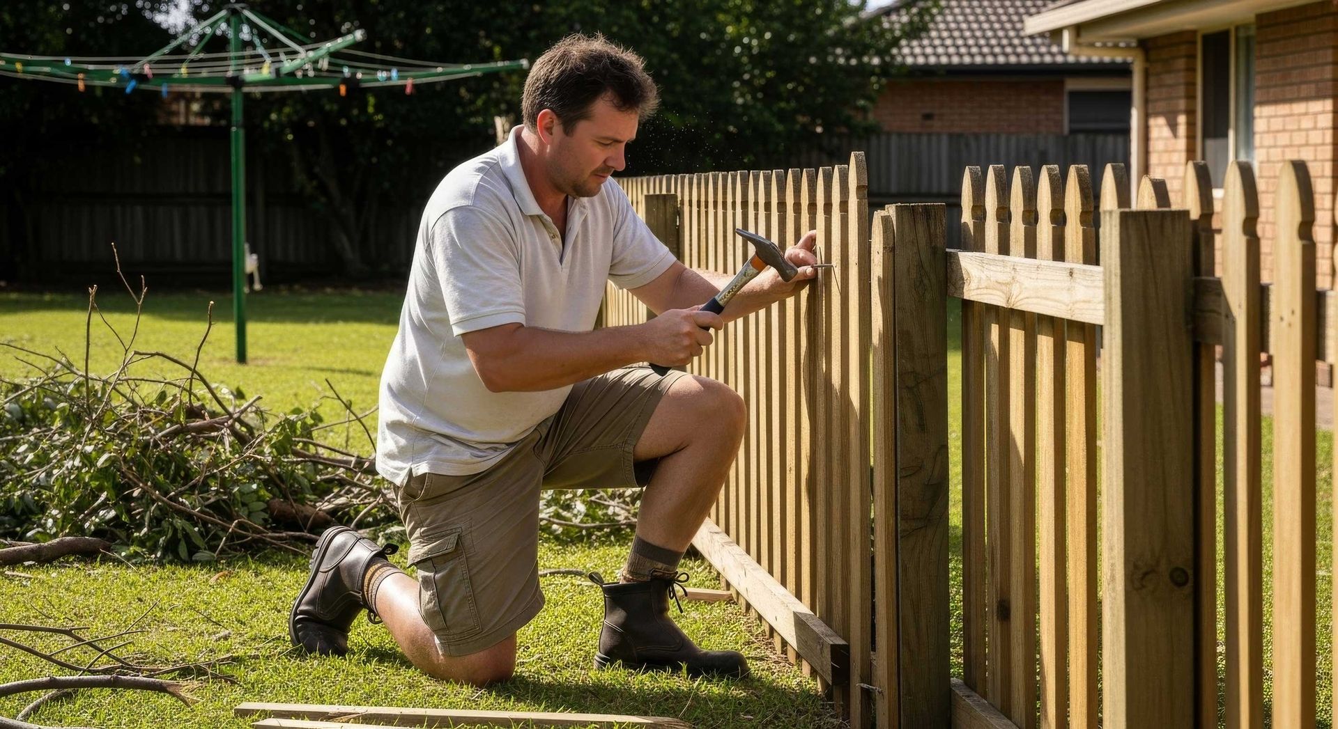 Replacing Rotten Wooden Fence Posts in Ipswich