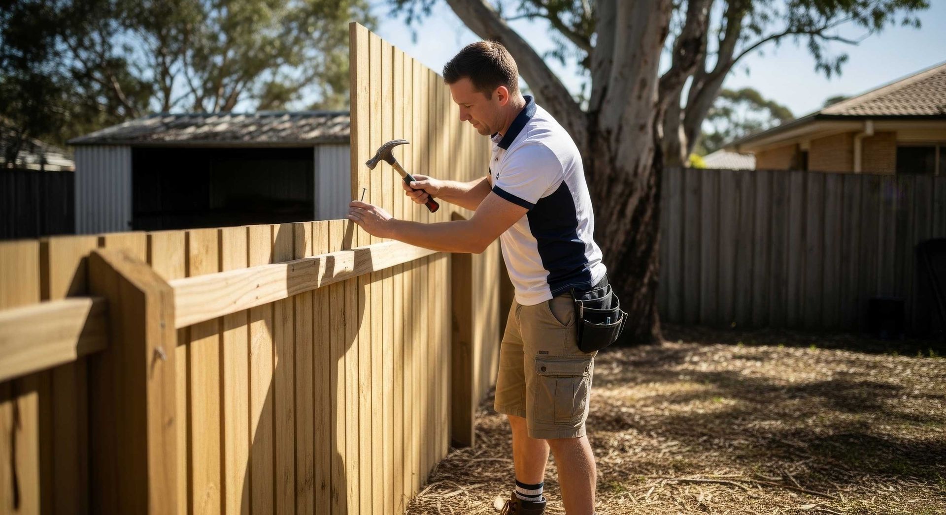 Fence Repair and Maintenance Work by Handyman in Brookwater