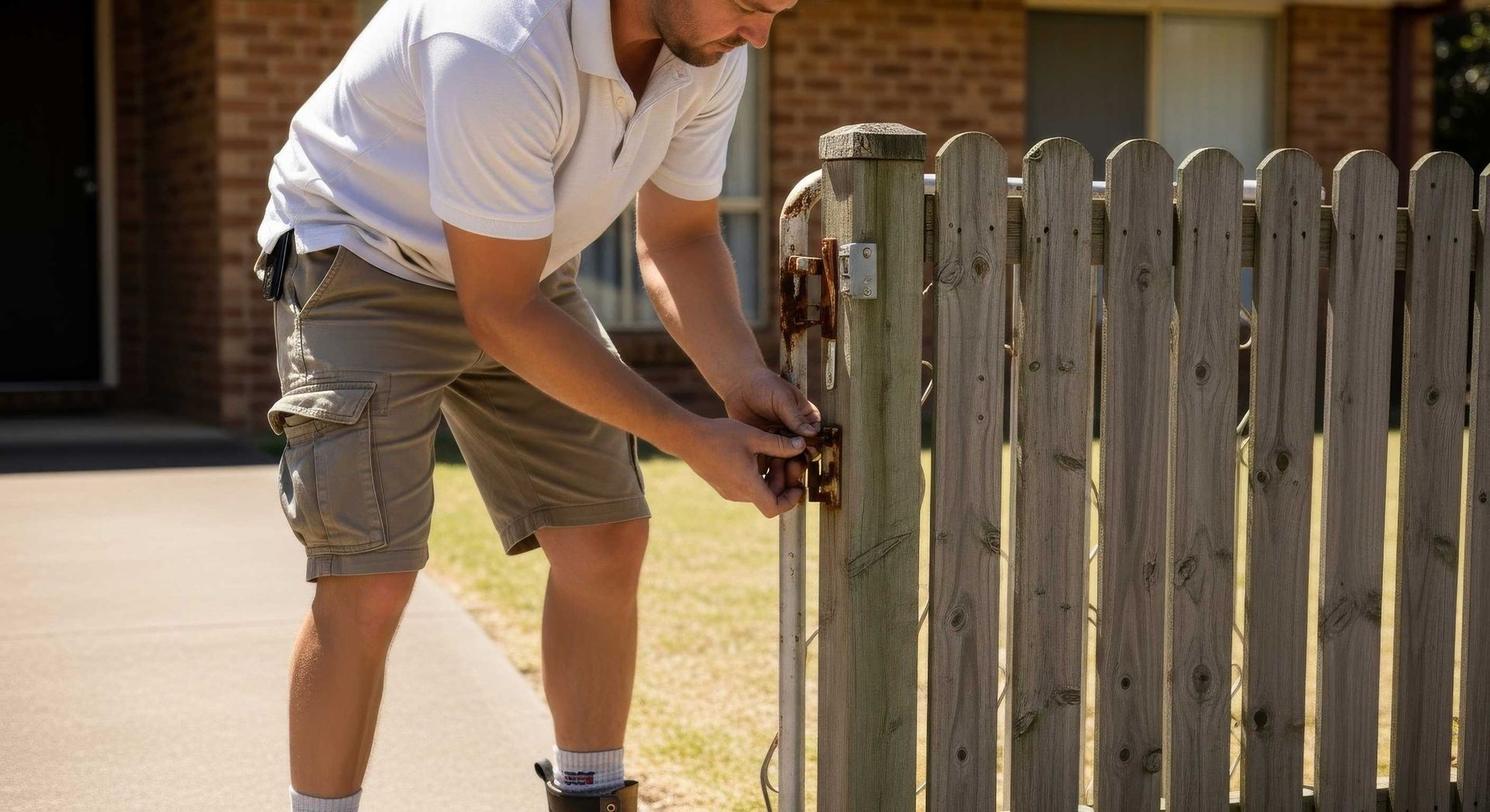 Replacing Rusted Gate Hinges on Fence in Ipswich