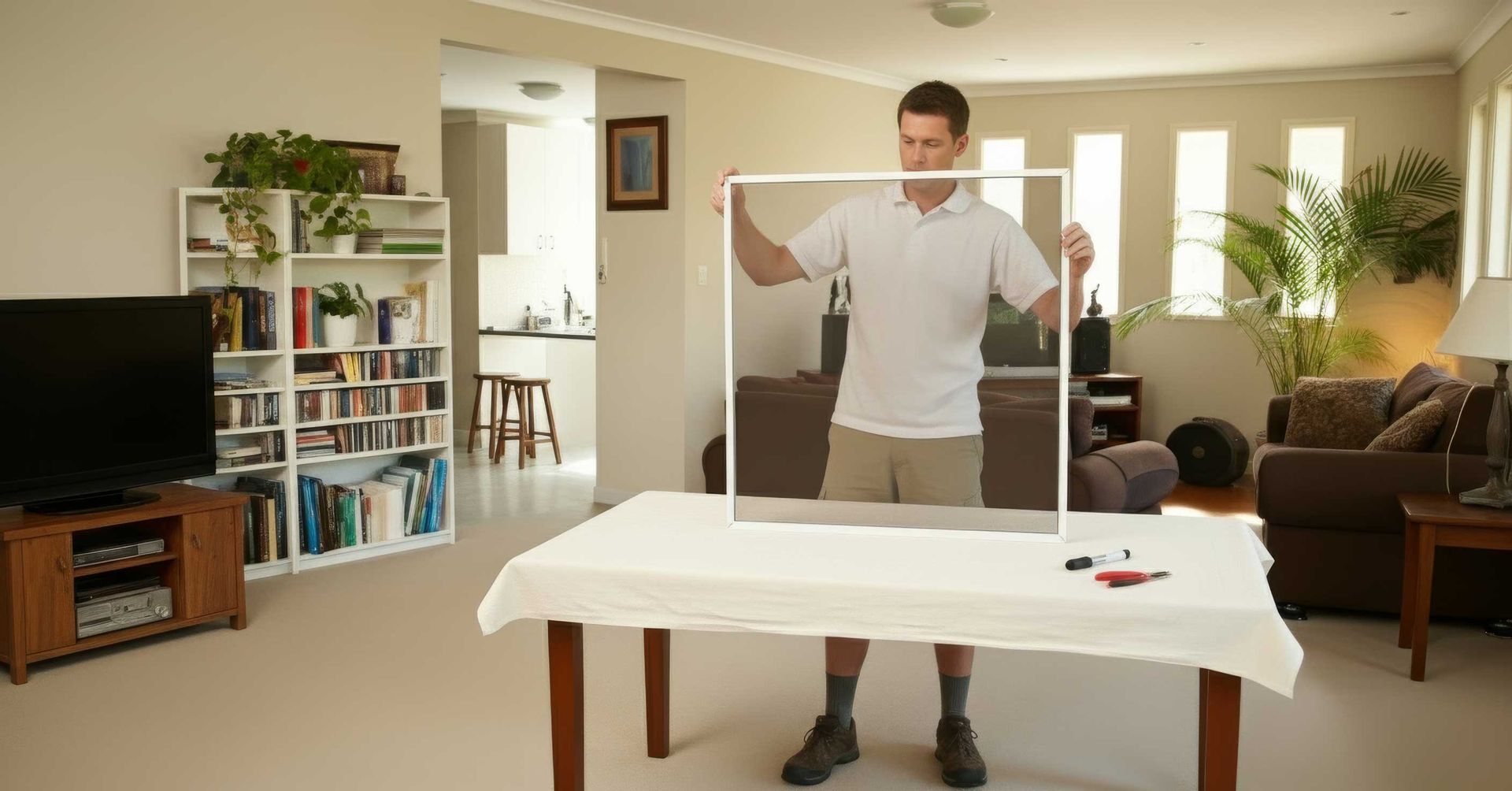 Professional Fly Screen Service by Handyman in Brookwater