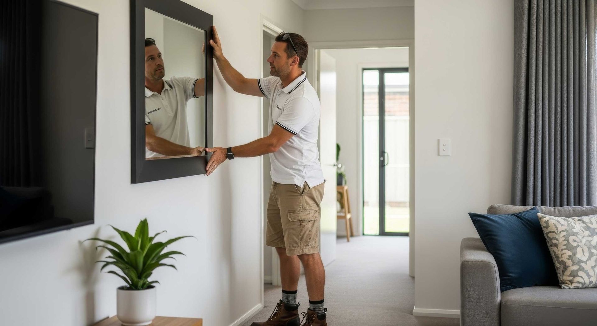 Professional Mirror Hanging And Wall Mounting By Handyman In Karalee