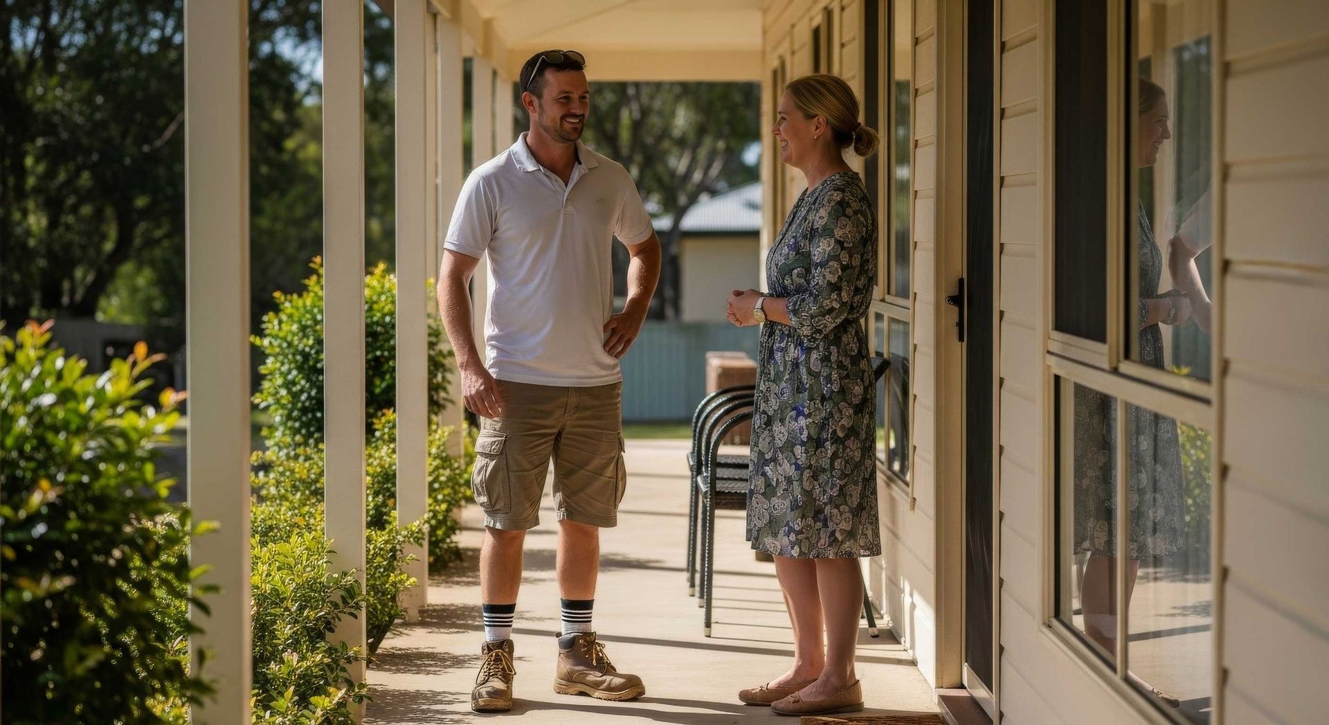 Professional Handyman Completing Detailed Flyscreen Replacement Work In Ipswich