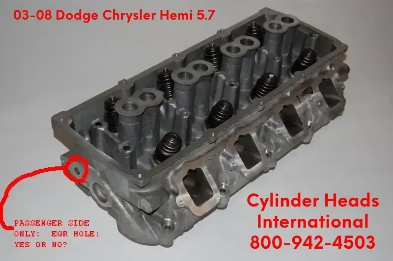 Cylinder head for a dodge chrysler hemi 5.7