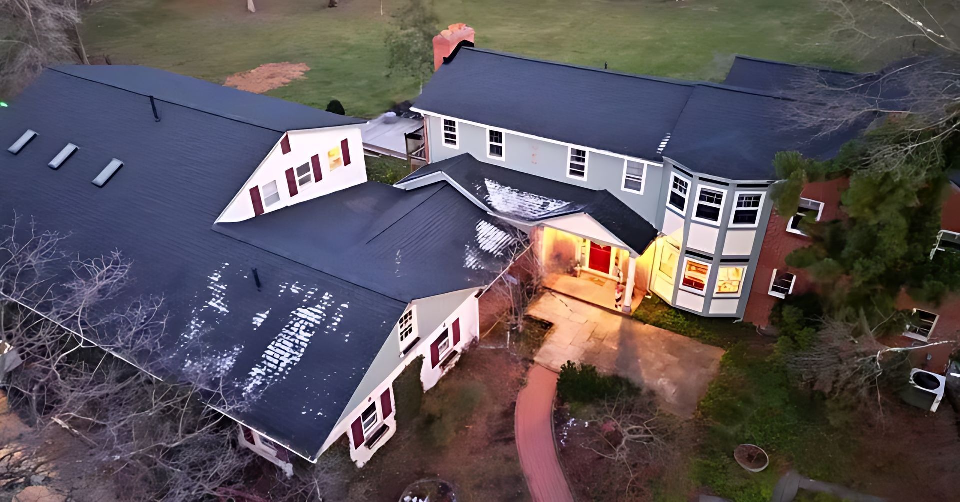 Shingle roof repair on a residential home in Anne Arundel County, Maryland.