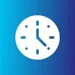 White clock face icon