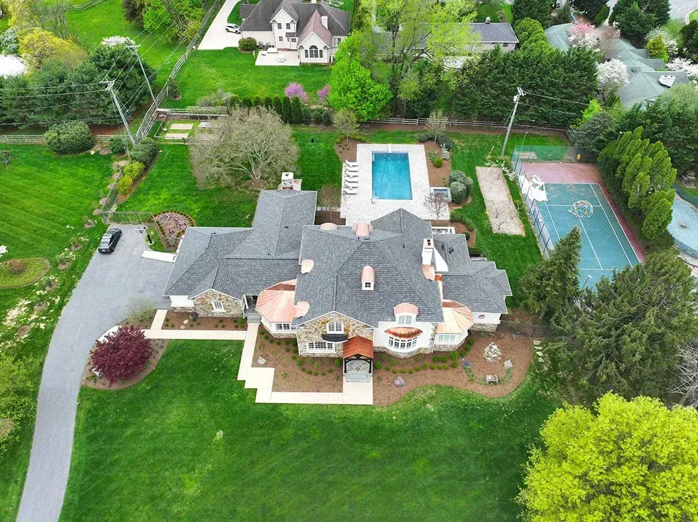 asphalt shingle roof replacement on a residential property in Maryland.