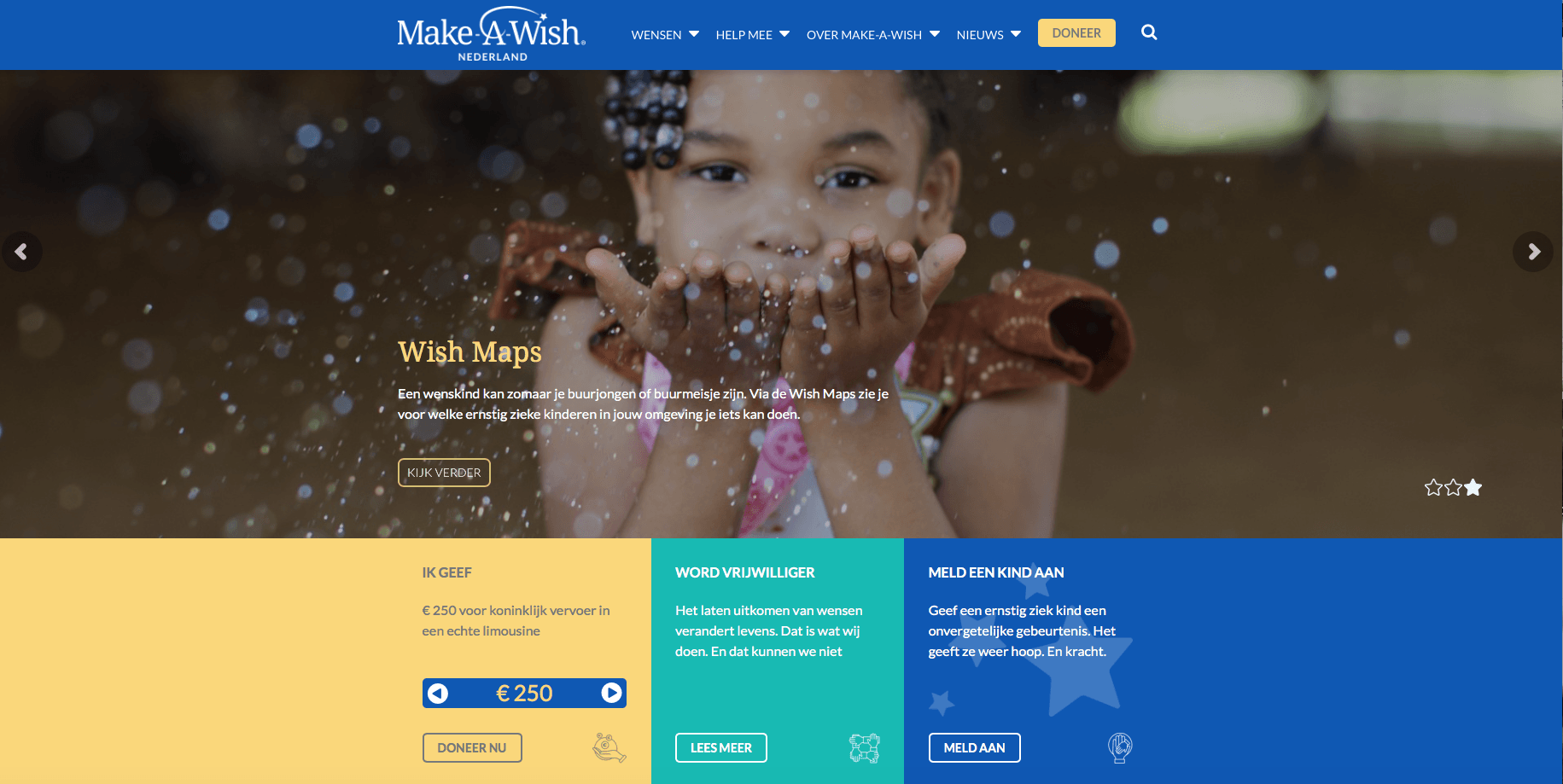 Website Make-A-Wish Nederland