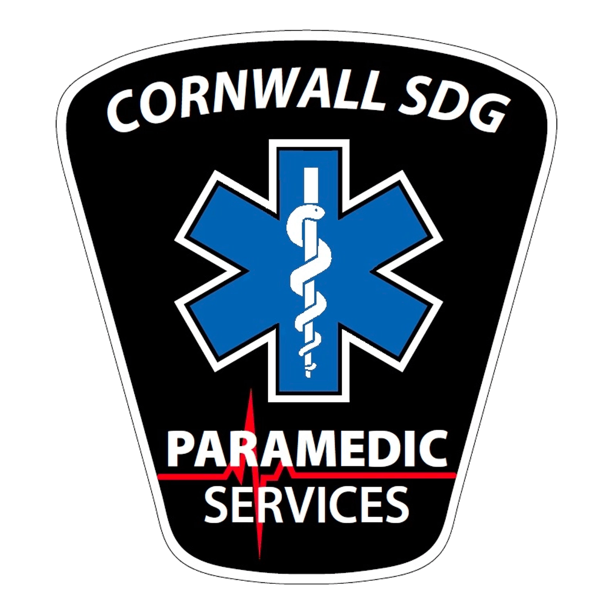 The logo for cornwall sdg paramedic services