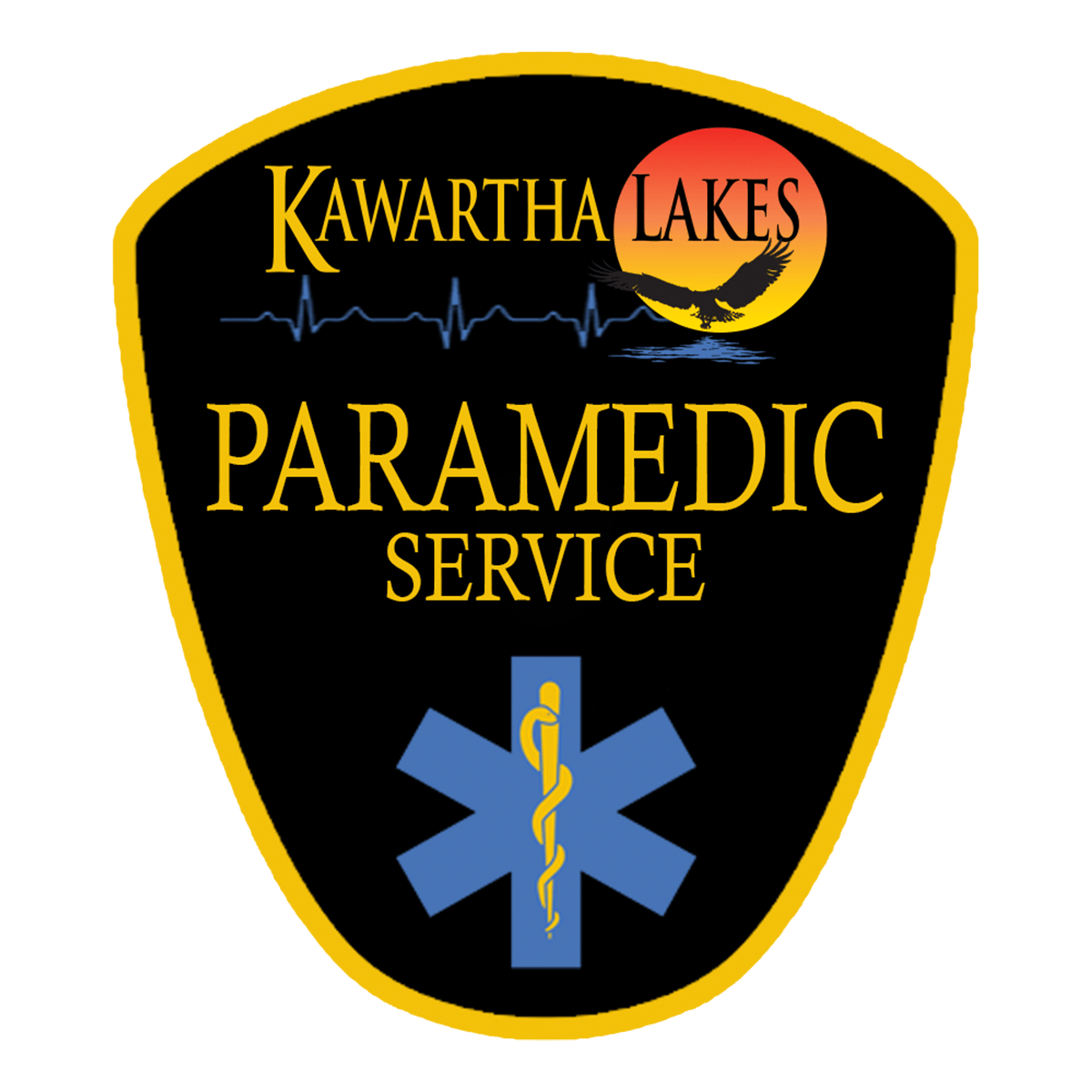 A patch that says paramedic service on it