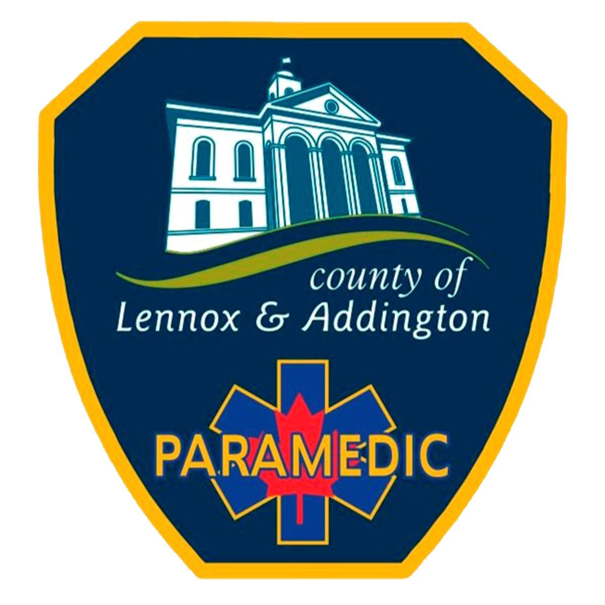 The logo for the county of lennox and addington paramedic
