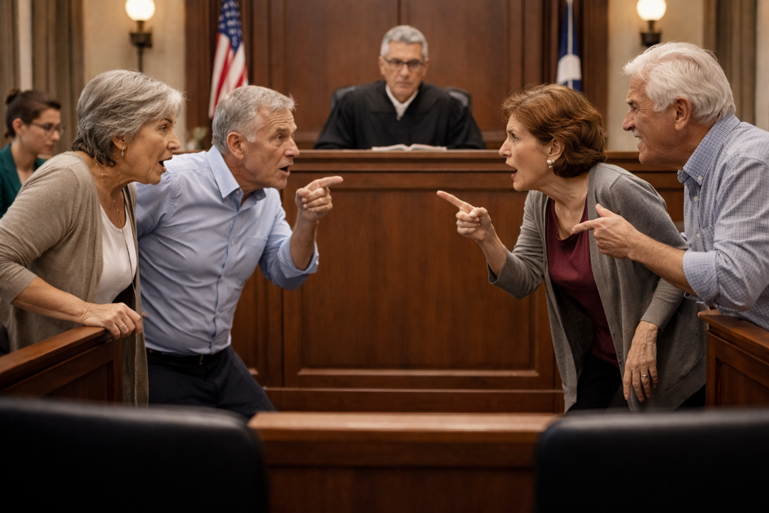 Grandparents arguing in court over grand kids