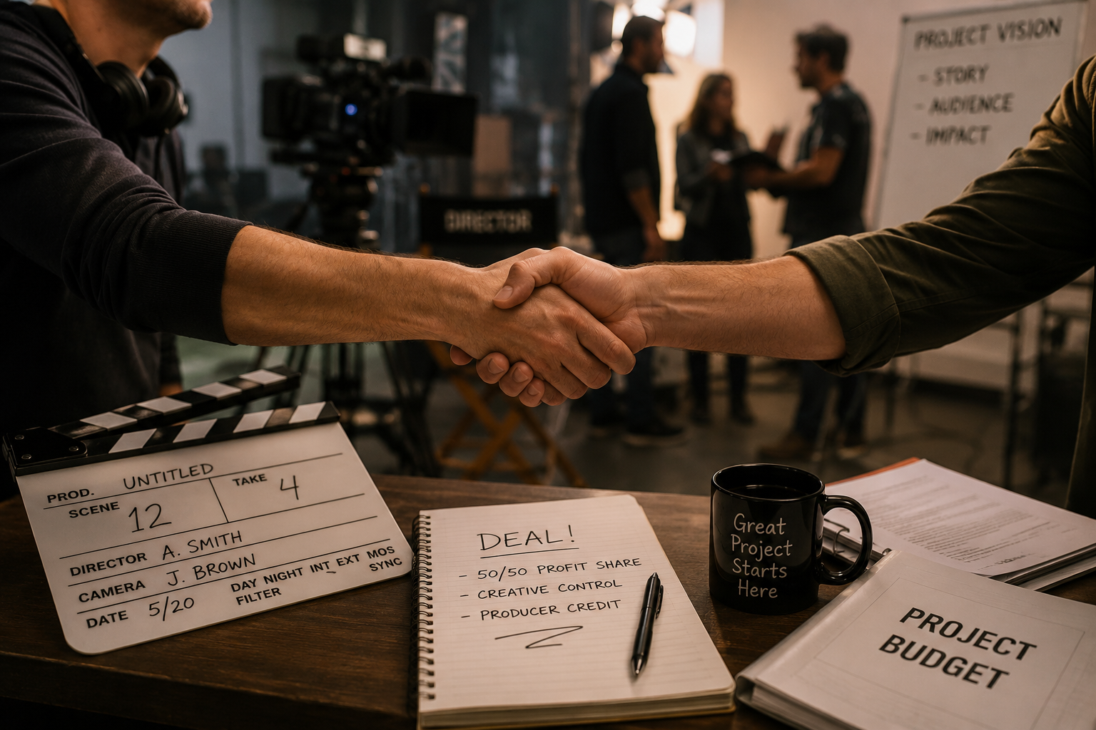 Business partners shaking hands before signing a contract, illustrating why handshake deals can lead