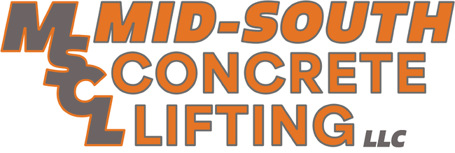 The Mid-South Concrete Lifting, LLC logo, featuring orange text and a gray icon on a white background.