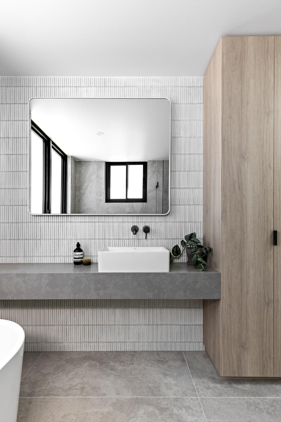 Bathroom with Concrete Counter Top — Goode By Design in Illawarra, NSW