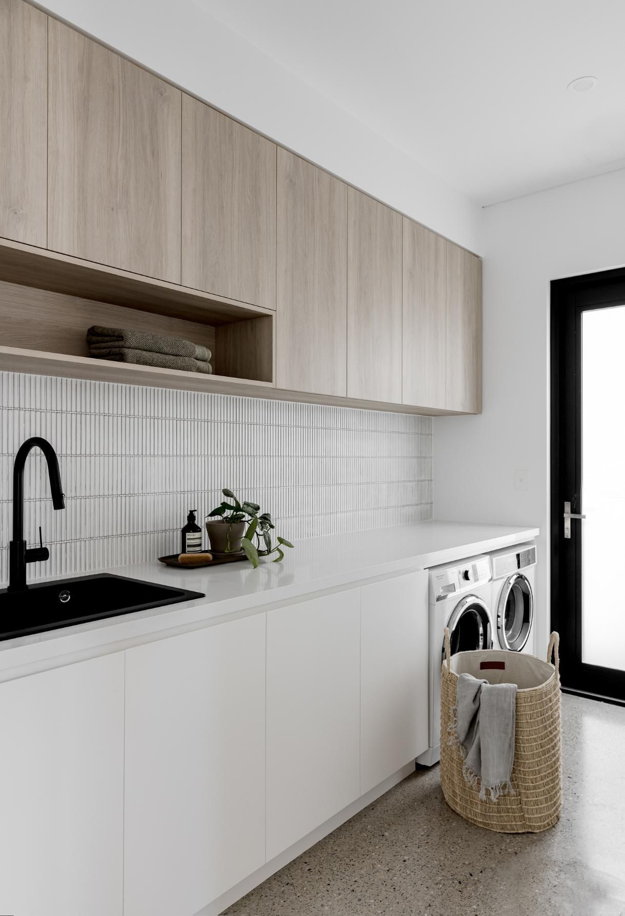 A Modern Tiled Laundry — Goode By Design in Illawarra, NSW