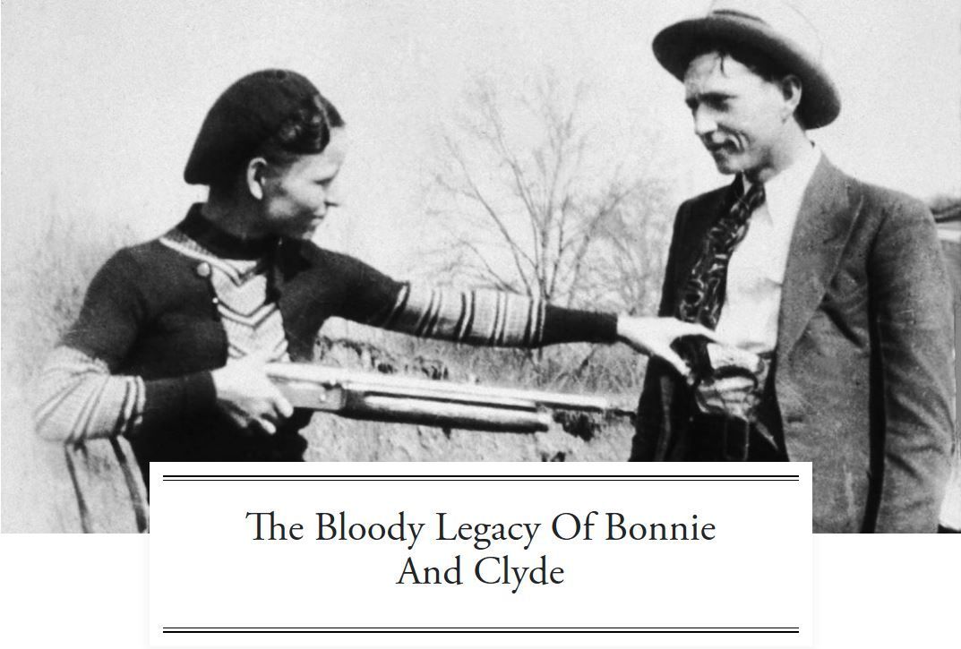 A black and white photo of ronnie and clyde