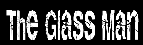 a black and white logo for the glass man