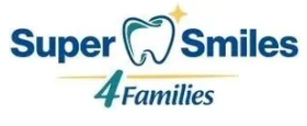 A logo for super smiles 4 families with a tooth on it