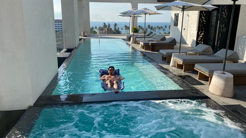 Hot tub and salt water pool